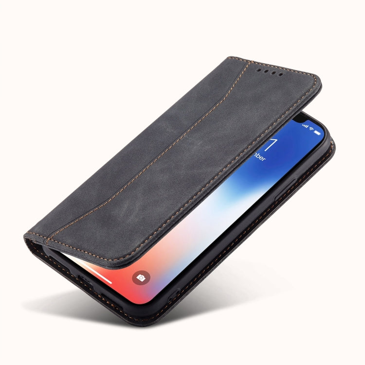 For iPhone XS Magnetic Dual-fold Leather Case Max