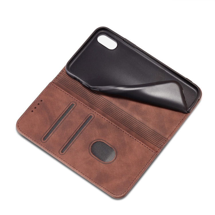 For iPhone XS Magnetic Dual-fold Leather Case Max