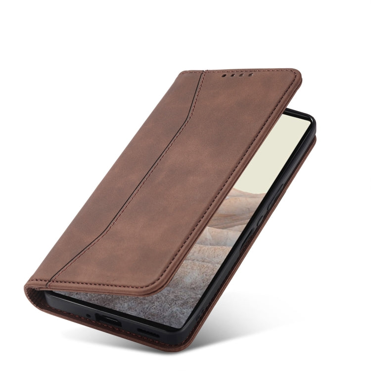 For Google Pixel 6 Magnetic Dual-fold Leather Phone Case