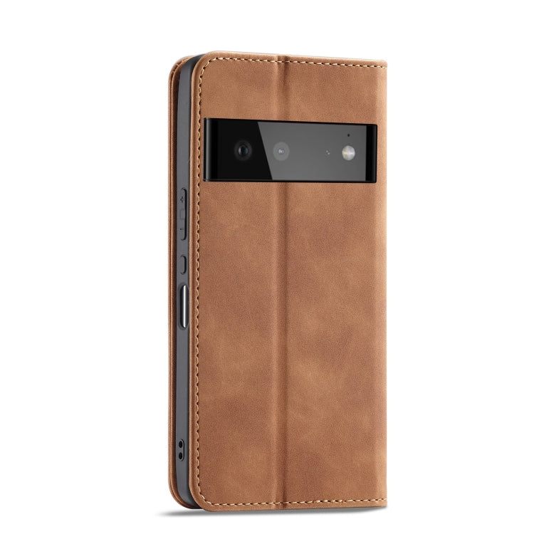 For Google Pixel 6 Magnetic Dual-fold Leather Phone Case