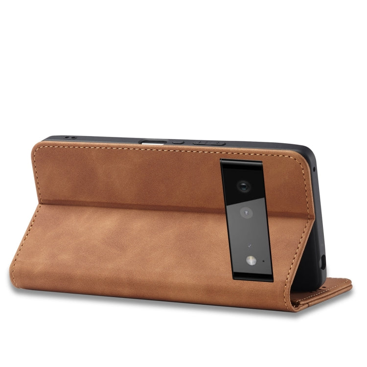 For Google Pixel 6 Magnetic Dual-fold Leather Phone Case