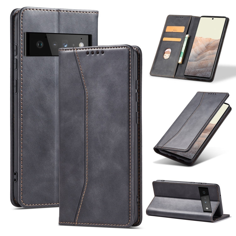 For Google Pixel 6 Pro Magnetic Dual-fold Leather Phone Case