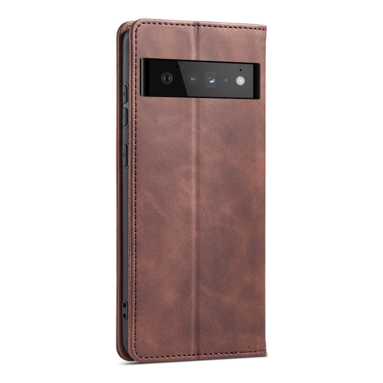 For Google Pixel 6 Pro Magnetic Dual-fold Leather Phone Case