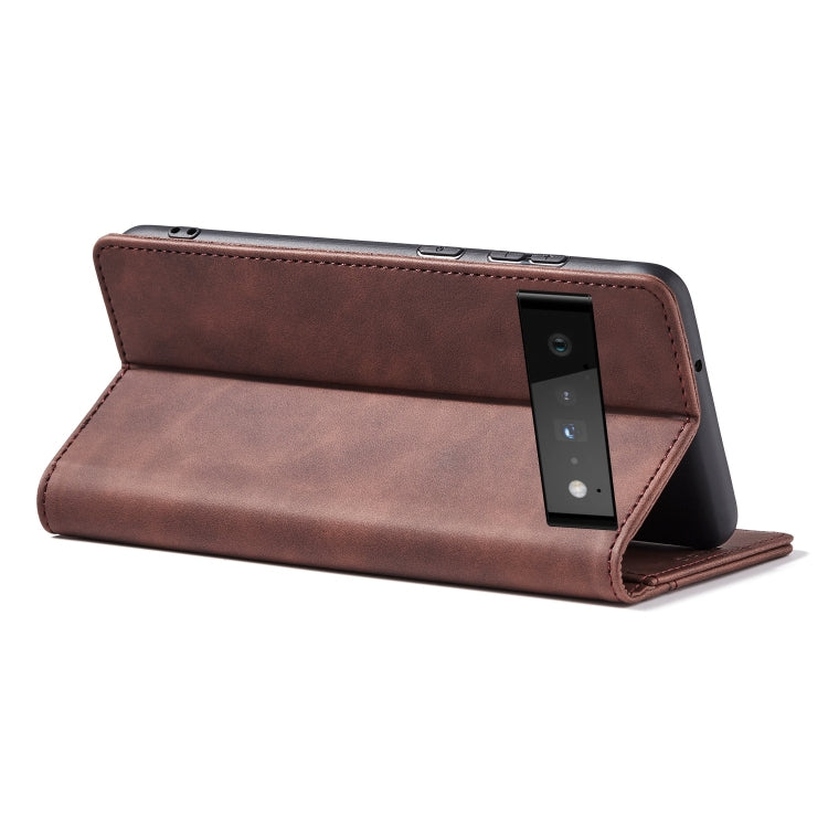 For Google Pixel 6 Pro Magnetic Dual-fold Leather Phone Case