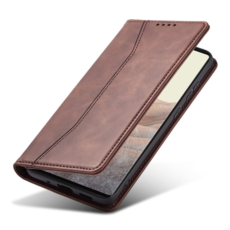 For Google Pixel 6 Pro Magnetic Dual-fold Leather Phone Case