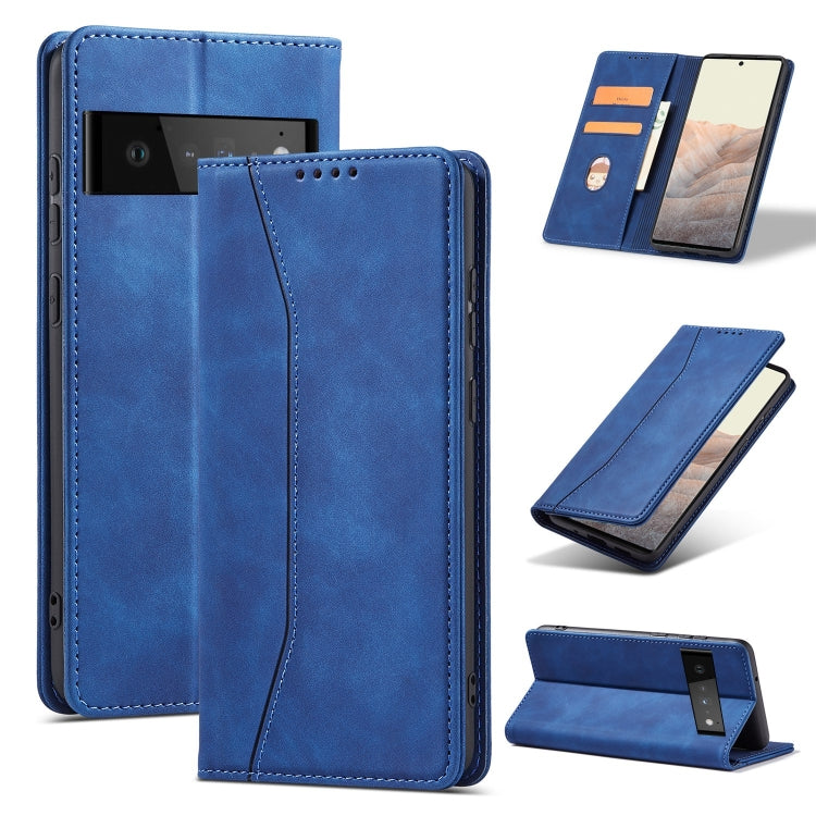 For Google Pixel 6 Pro Magnetic Dual-fold Leather Phone Case