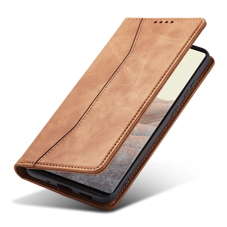 For Google Pixel 6 Pro Magnetic Dual-fold Leather Phone Case