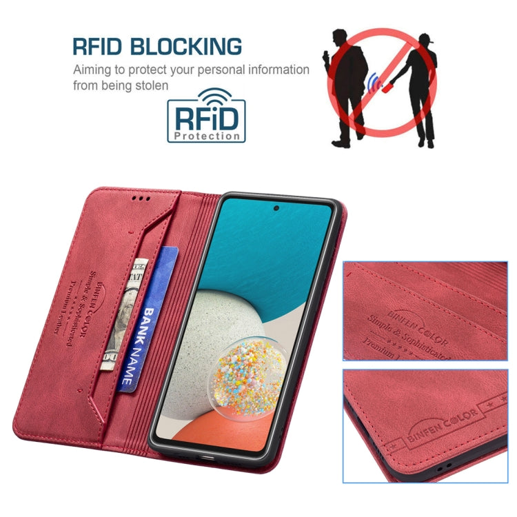 For Samsung Galaxy A53 5G Magnetic RFID Blocking Anti-Theft Leather Phone Case