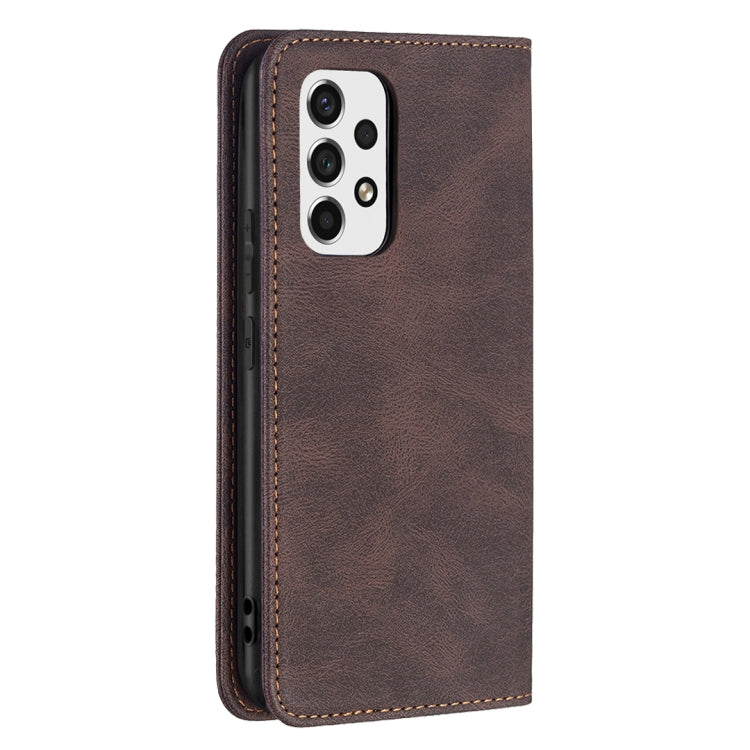 For Samsung Galaxy A53 5G Magnetic RFID Blocking Anti-Theft Leather Phone Case