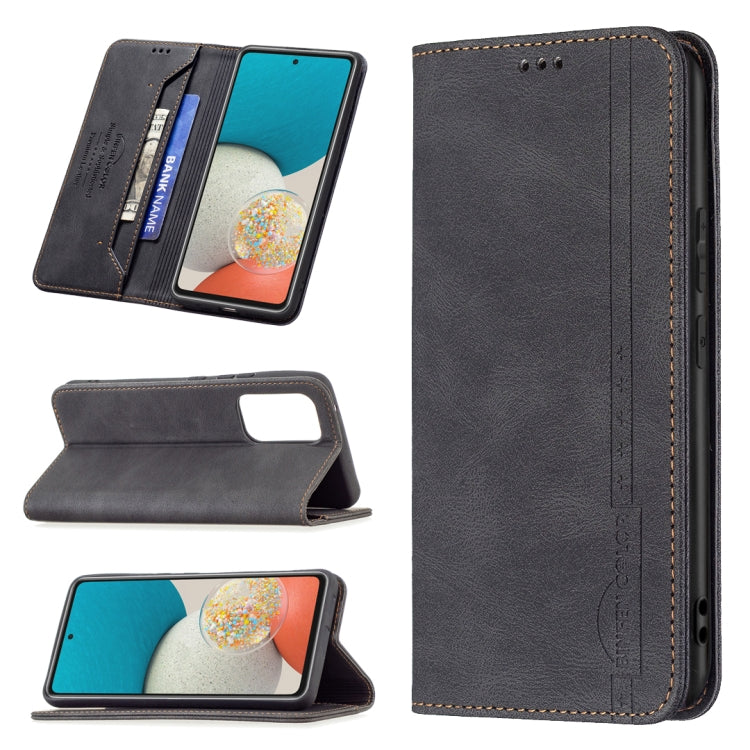 For Samsung Galaxy A53 5G Magnetic RFID Blocking Anti-Theft Leather Phone Case