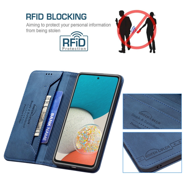 For Samsung Galaxy A53 5G Magnetic RFID Blocking Anti-Theft Leather Phone Case
