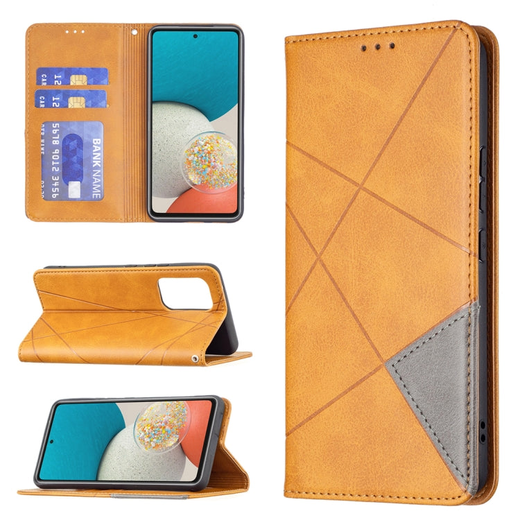 For Samsung Galaxy A53 5G Prismatic Invisible Magnetic Leather Phone Case
