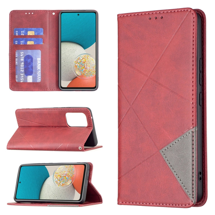 For Samsung Galaxy A53 5G Prismatic Invisible Magnetic Leather Phone Case