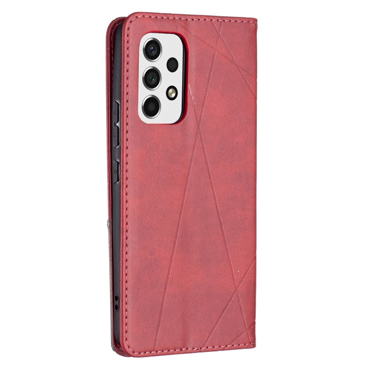 For Samsung Galaxy A53 5G Prismatic Invisible Magnetic Leather Phone Case