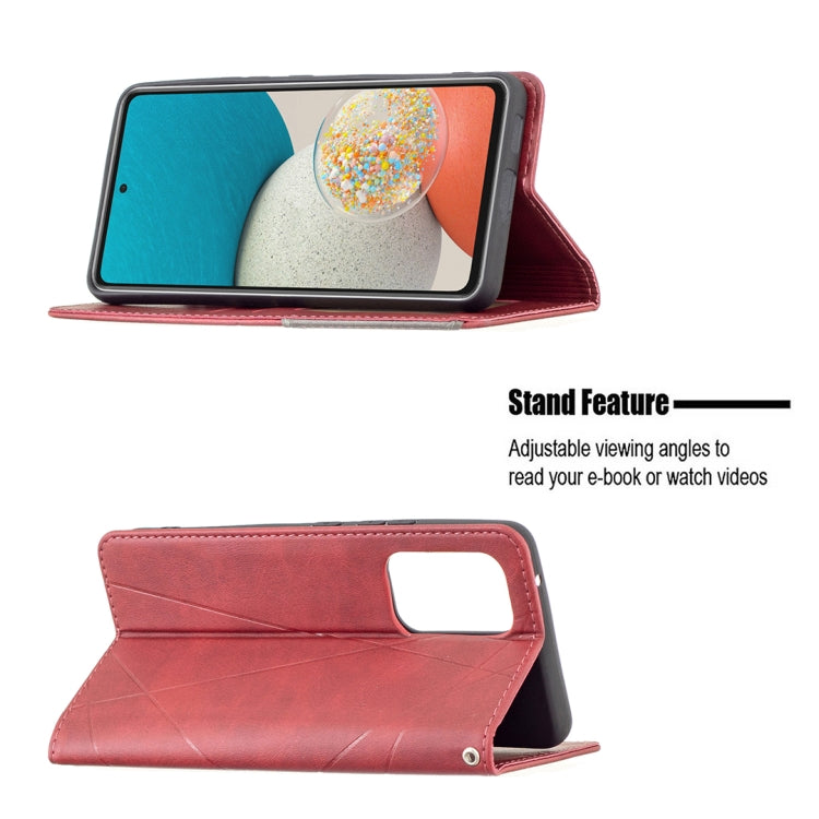 For Samsung Galaxy A53 5G Prismatic Invisible Magnetic Leather Phone Case