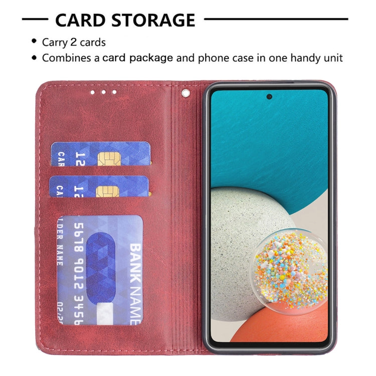 For Samsung Galaxy A53 5G Prismatic Invisible Magnetic Leather Phone Case