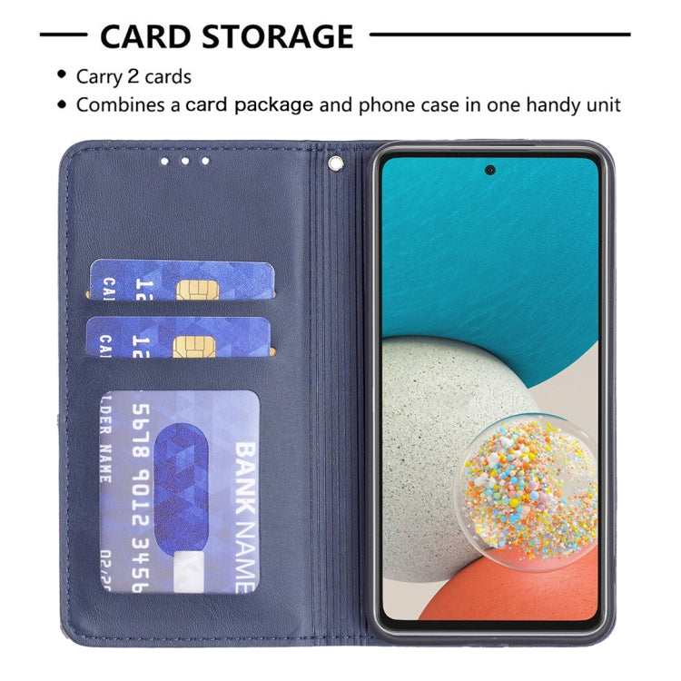 For Samsung Galaxy A53 5G Prismatic Invisible Magnetic Leather Phone Case