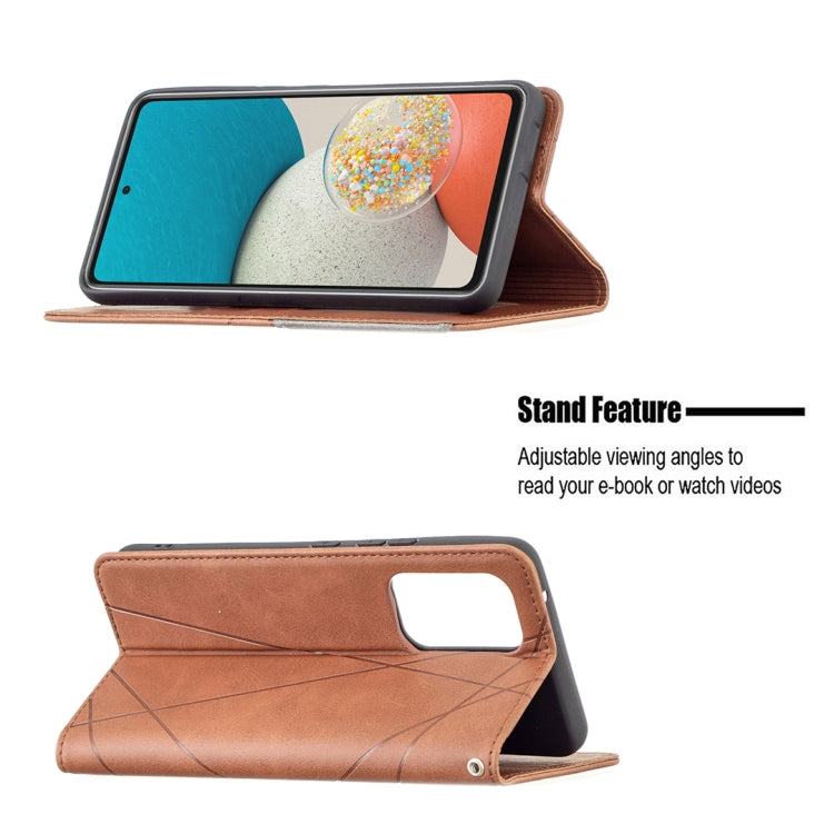 For Samsung Galaxy A53 5G Prismatic Invisible Magnetic Leather Phone Case