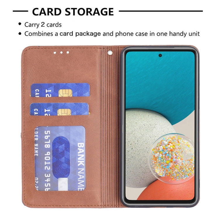 For Samsung Galaxy A53 5G Prismatic Invisible Magnetic Leather Phone Case