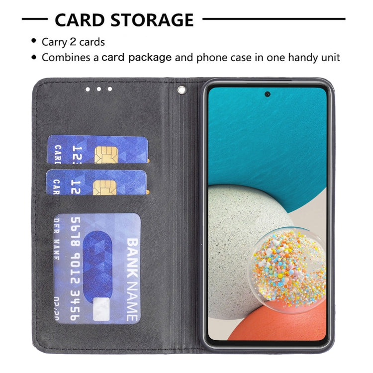 For Samsung Galaxy A53 5G Prismatic Invisible Magnetic Leather Phone Case