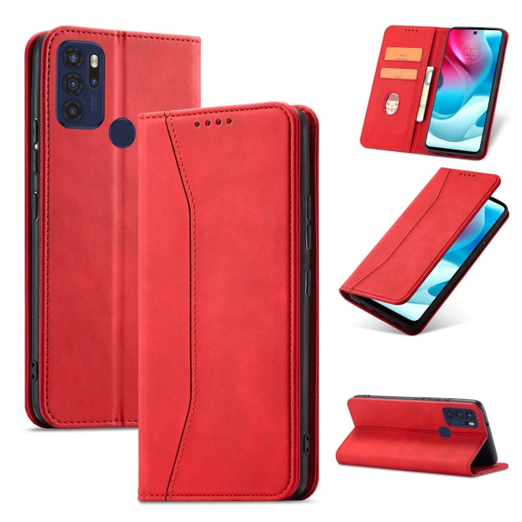 For Motorola Moto G60S Magnetic Dual-fold Leather Phone Case