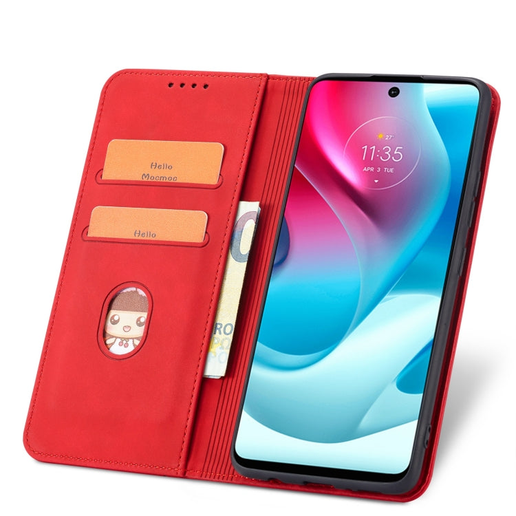 For Motorola Moto G60S Magnetic Dual-fold Leather Phone Case