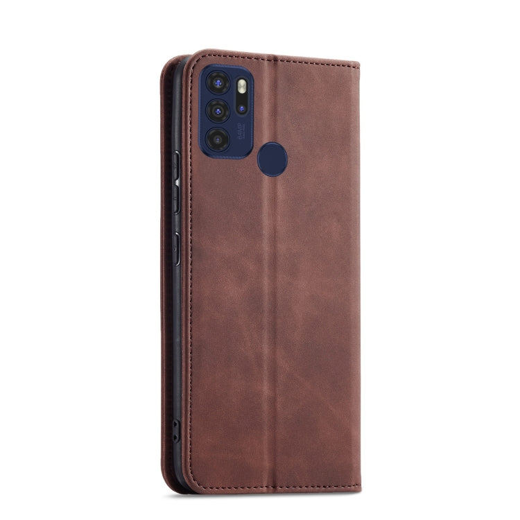 For Motorola Moto G60S Magnetic Dual-fold Leather Phone Case