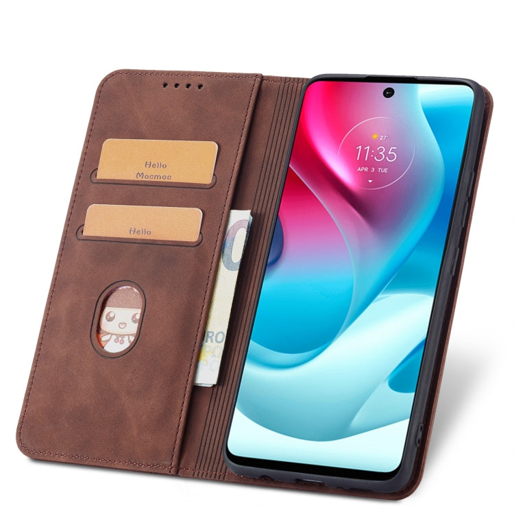 For Motorola Moto G60S Magnetic Dual-fold Leather Phone Case