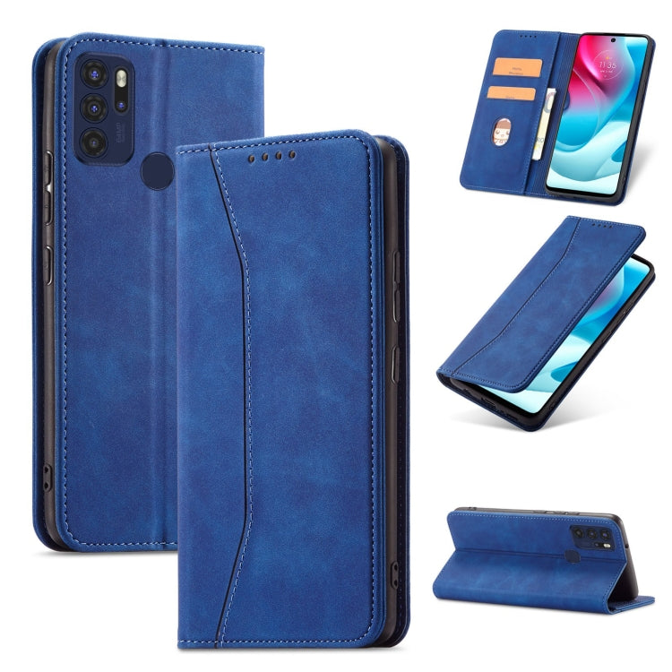 For Motorola Moto G60S Magnetic Dual-fold Leather Phone Case