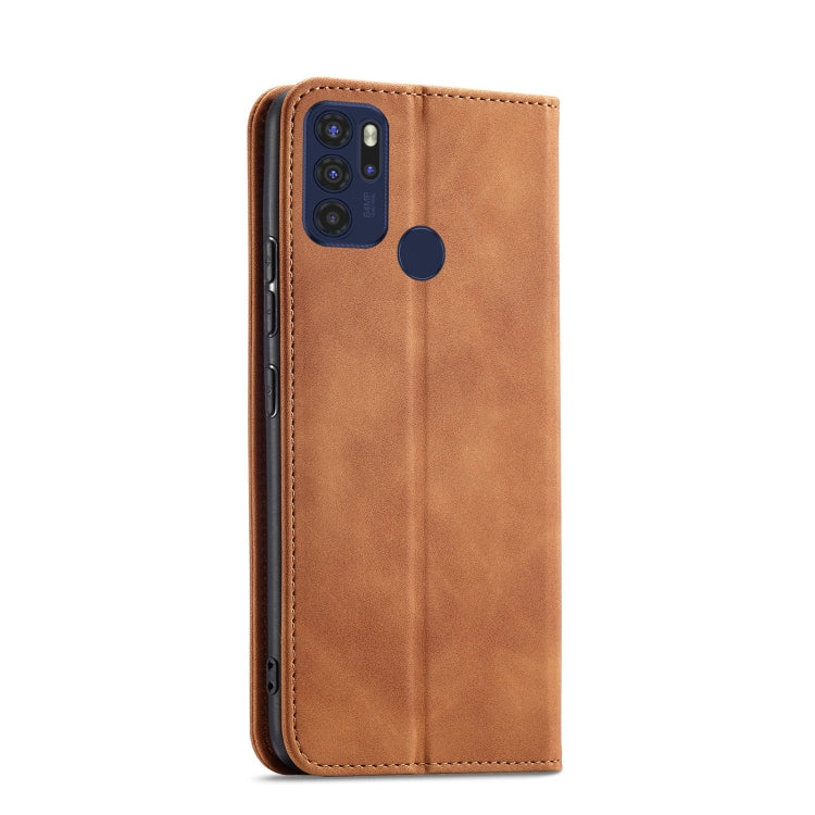 For Motorola Moto G60S Magnetic Dual-fold Leather Phone Case
