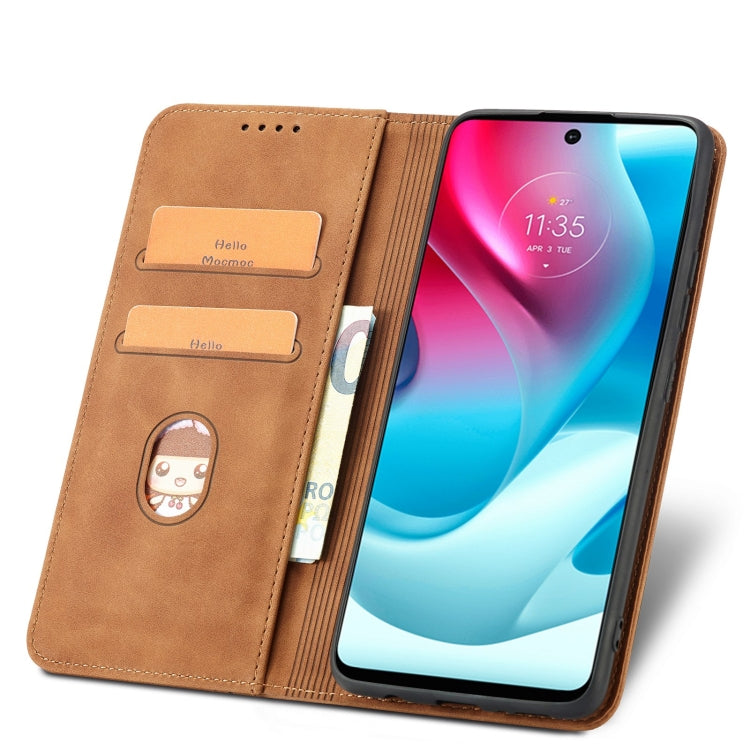 For Motorola Moto G60S Magnetic Dual-fold Leather Phone Case