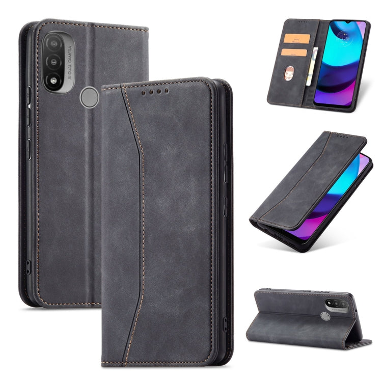 For Motorola Moto E20 / E30 Magnetic Dual-fold Leather Phone Case