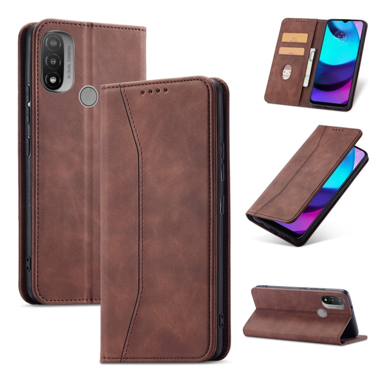 For Motorola Moto E20 / E30 Magnetic Dual-fold Leather Phone Case