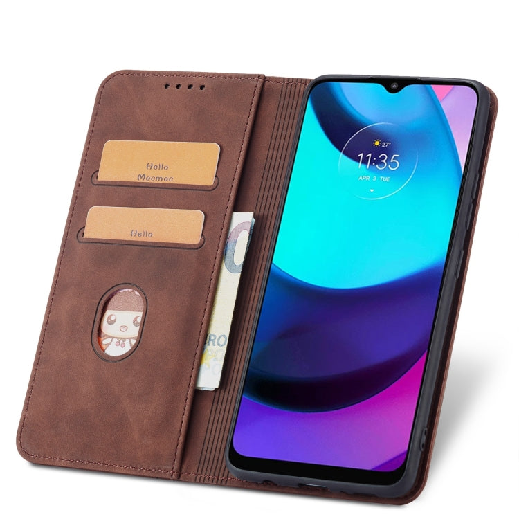 For Motorola Moto E20 / E30 Magnetic Dual-fold Leather Phone Case