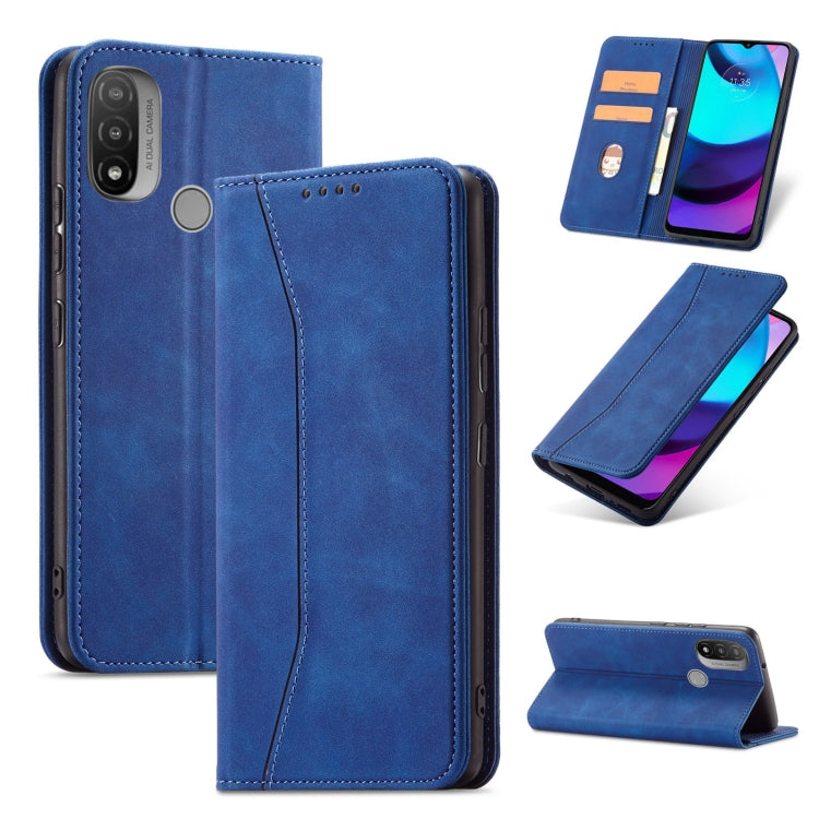 For Motorola Moto E20 / E30 Magnetic Dual-fold Leather Phone Case