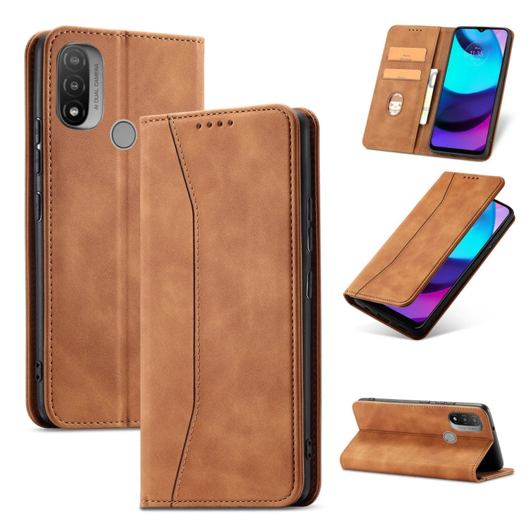 For Motorola Moto E20 / E30 Magnetic Dual-fold Leather Phone Case