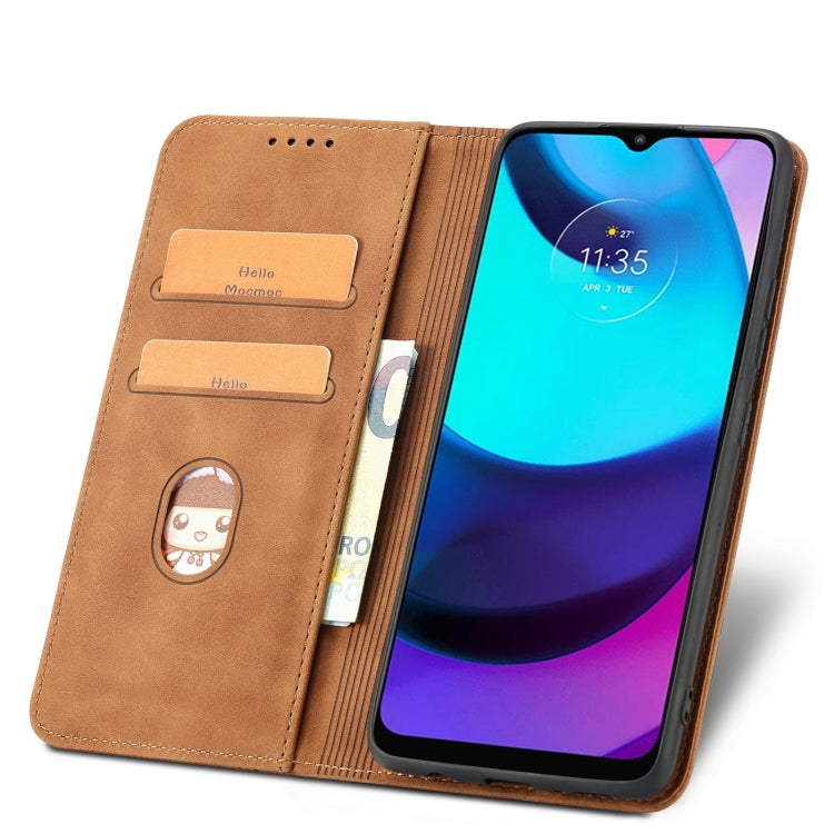For Motorola Moto E20 / E30 Magnetic Dual-fold Leather Phone Case