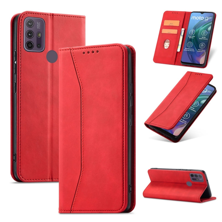 For Motorola Moto G10 / G20 Magnetic Dual-fold Leather Phone Case