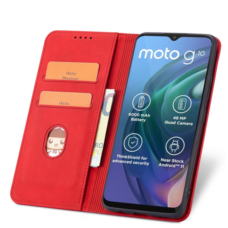 For Motorola Moto G10 / G20 Magnetic Dual-fold Leather Phone Case