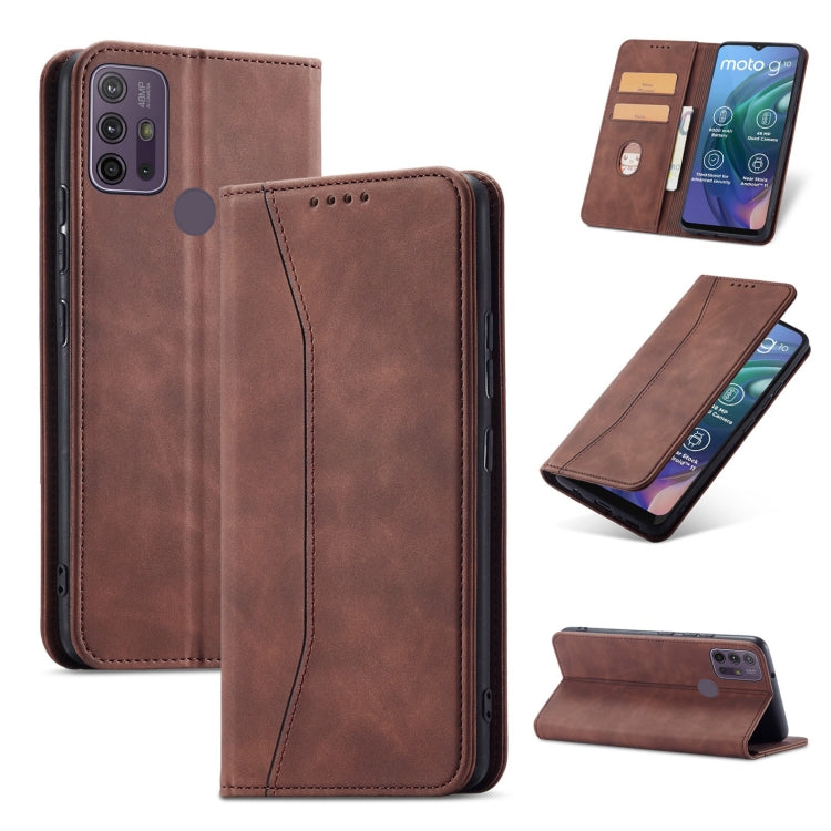 For Motorola Moto G10 / G20 Magnetic Dual-fold Leather Phone Case