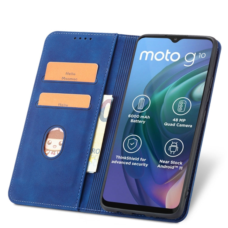 For Motorola Moto G10 / G20 Magnetic Dual-fold Leather Phone Case