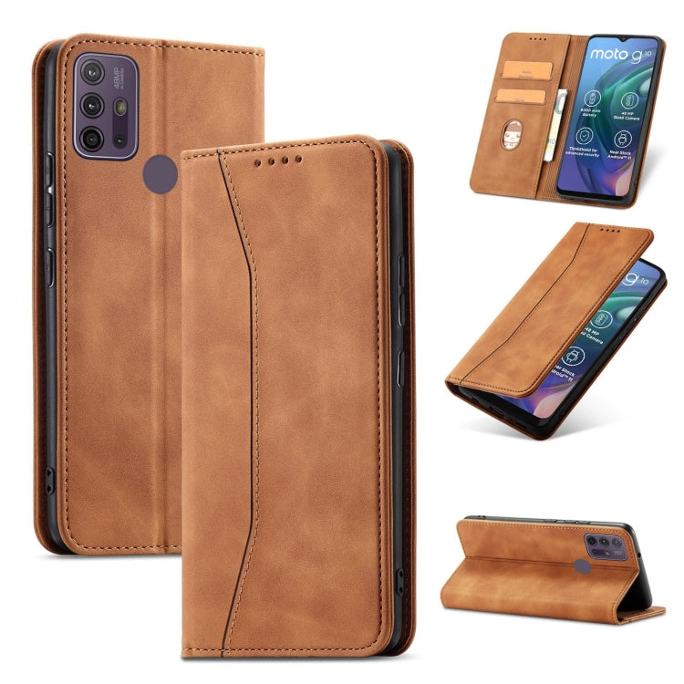For Motorola Moto G10 / G20 Magnetic Dual-fold Leather Phone Case