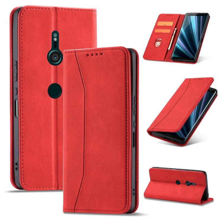 For Sony Xperia XZ3 Magnetic Dual-fold Leather Phone Case