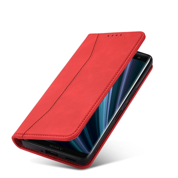 For Sony Xperia XZ3 Magnetic Dual-fold Leather Phone Case