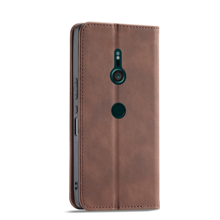 For Sony Xperia XZ3 Magnetic Dual-fold Leather Phone Case
