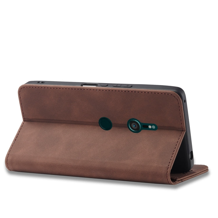 For Sony Xperia XZ3 Magnetic Dual-fold Leather Phone Case