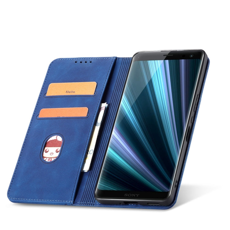 For Sony Xperia XZ3 Magnetic Dual-fold Leather Phone Case
