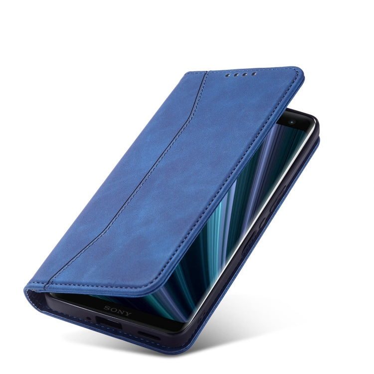 For Sony Xperia XZ3 Magnetic Dual-fold Leather Phone Case