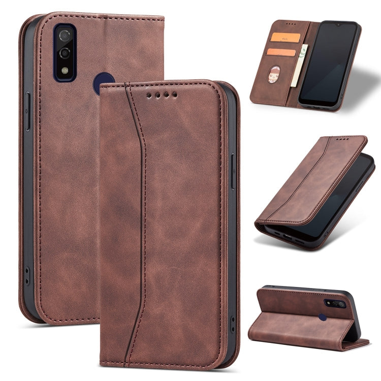 For Fujitsu Arrows WE Magnetic Dual-fold Leather Phone Case