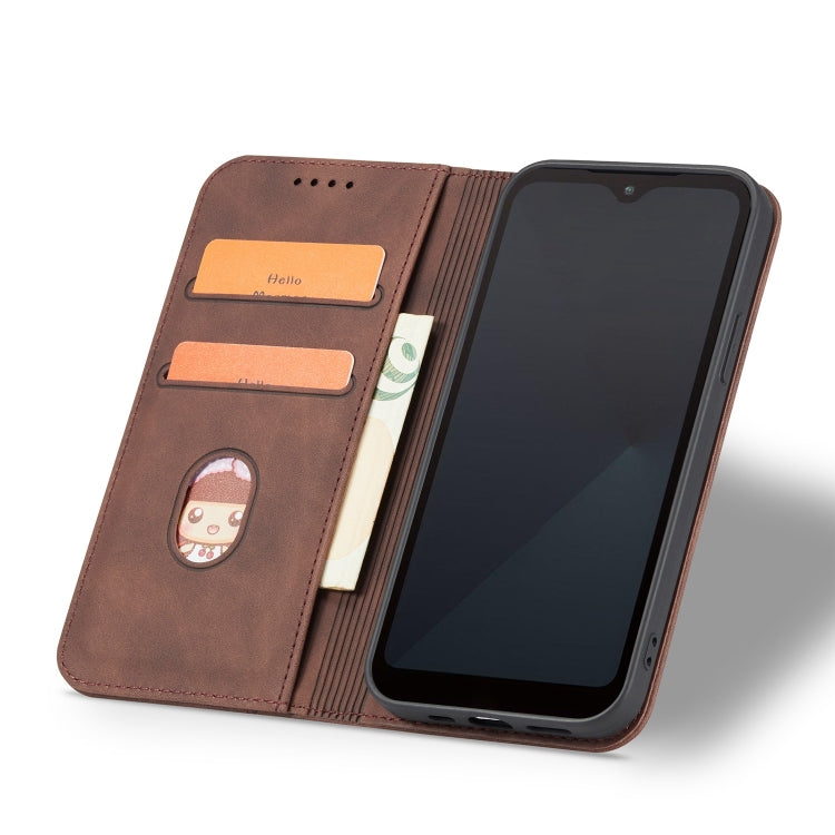 For Fujitsu Arrows WE Magnetic Dual-fold Leather Phone Case